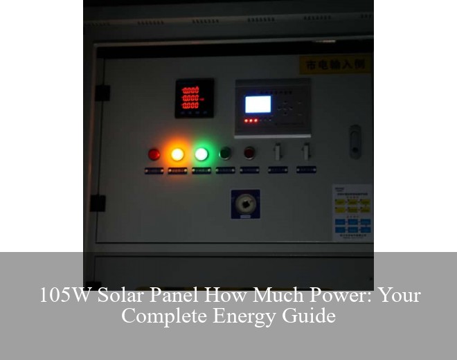 105W Solar Panel How Much Power: Your Complete Energy Guide